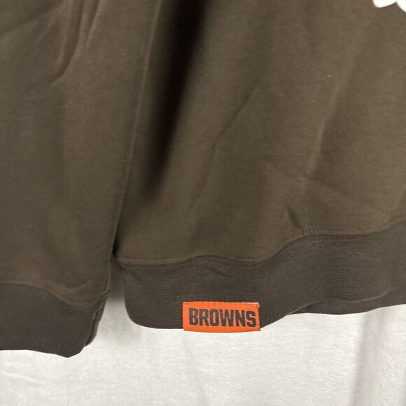 Cleveland Browns NFL Team Retro Crewneck Sweatshirt Size Medium Brown NWT - Picture 3 of 8